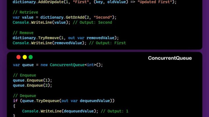 So Sánh ConcurrentDictionary và ConcurrentQueue trong C#